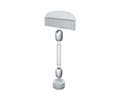 Держатель ценника с магнитным основанием 50х100 мм (полукруглый держатель)