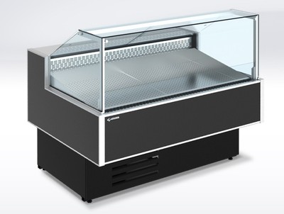 Холодильная витрина Cryspi Gamma Quadro SN FISH 1200 LED с боковинами (встроенный холод)