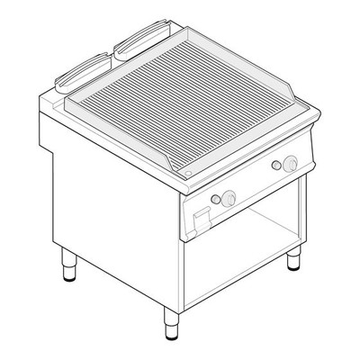 Поверхность жарочная 740 серии Tecnoinox FTRR8FG7 ГАЗ