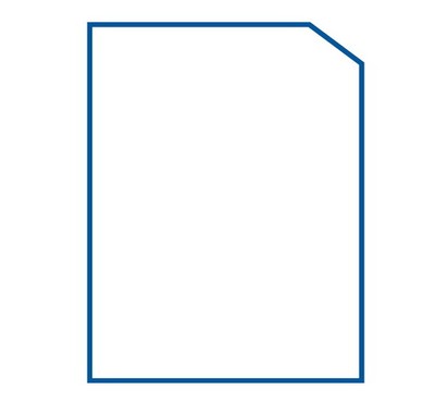 Карман плоский А4 со скошенным уголком