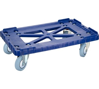 Тележка платформенная 600x400 мм (серые резиновые колеса)