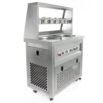 Фризер для ролл мороженого KCB-2Y Foodatlas (контейнеры, световой короб, 2 компрессора)