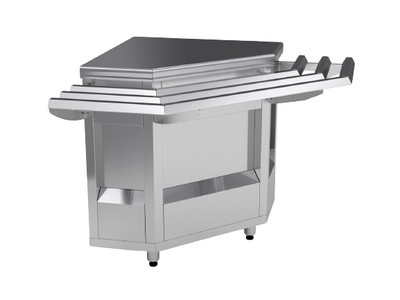 Прилавок угловой Марихолодмаш ШЕФ ПУ90 (внешний угол 90")