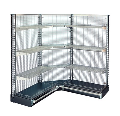 Внутренний угол торгового стеллажа ITON Wire System