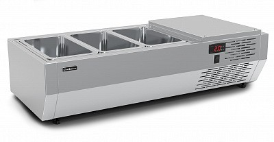 Витрина для ингредиентов пиццы Полюс Carboma A30 SM 0,9 (3 GN1/4)