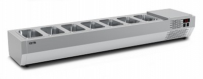 Витрина для ингредиентов пиццы Полюс Carboma A30 SM 1,6 (7 GN1/4)