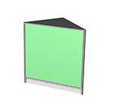 Прилавок угловой внешний AL6060PO