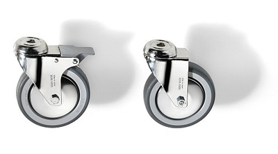 Комплект ASRU01 из двух колес с тормозом и двух колес без тормоза для расстоечного шкафа Radax