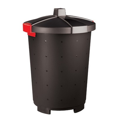 Бак для отходов с крышкой черный 65 л