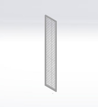 Боковина сетчатая H=1800, G=470 для торговых стеллажей Криспи