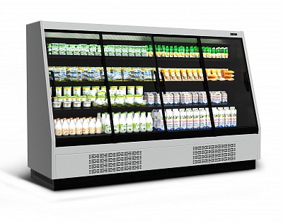 Пристенная витрина Carboma F16-08 VV 2,5-1 0030 STANDARD фронт X1 (Tokyo версия 2.0) (9006-9005)