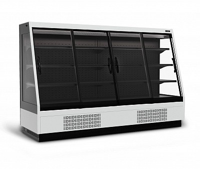 Пристенная витрина Carboma F16-08 VV 2,5-1 STANDARD фронт X1 (Tokyo версия 2.0) (9006-9005)