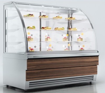 Прилавок для шоколада Carina 02 1,4 (орех тоскана, серебро)