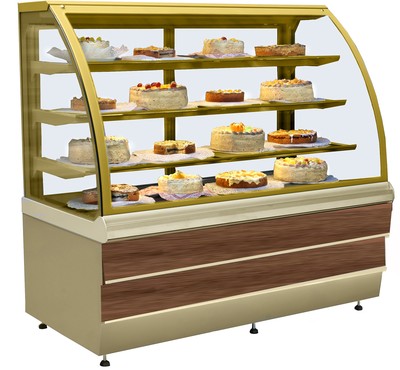 Прилавок кондитерский Carina 02 1,0 (орех тоскана, золото)