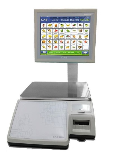 Торговые весы с печатью этикеток CAS CL7000 (платформа 380х250 мм)