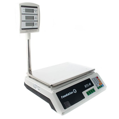 Торговые весы Foodatlas 40кг/2гр ВТС-40