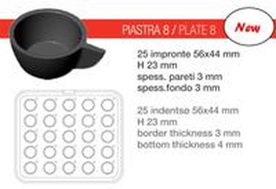 Форма для тарталеток Pavoni COOKMATIC 8