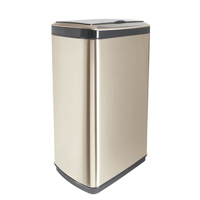 Ведро для мусора сенсорное, прямоугольное, широкое, внутр ведро, Foodatlas JAH-5112, 30 л (золотой)