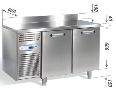 Холодильный стол Studio-54 DAIQUIRI 1260х600 с бортом