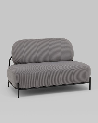 Диван Стоун велюр рельефный светло-серый