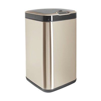 Ведро для мусора сенсорное, квадратное, внутр ведро, Foodatlas JAH-6311, 13 л (золотой)