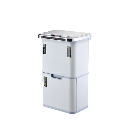 Ведро для раздельного сбора мусора сенсорное, 4 емкости, Foodatlas JAH-8888, 40л  (белый)