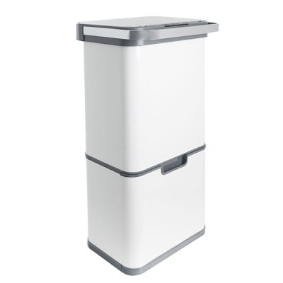 Ведро для раздельного сбора мусора, сенсор, 4 емкости, Foodatlas, JAH-8889, 50л белый