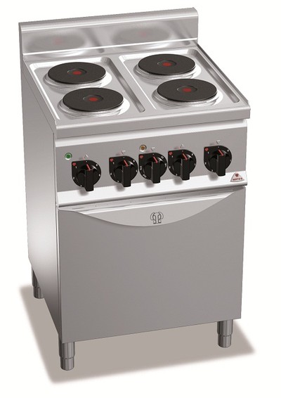Плита электрическая 4-конфорочная 600 серии Berto's E6P4+FE1 (конвекционная духовка)