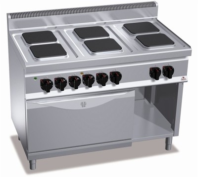 Плита электрическая 6-конфорочная Berto's E7PQ6+FE (статическая духовка)