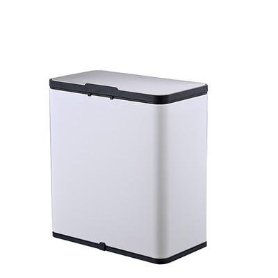 Ведро для мусора, внутр ведро, держатель м/мешков, Foodatlas JAH-541, 6л (белый)