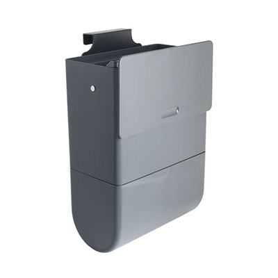 Ведро для мусора, держатель б/полотенец, Foodatlas JAH-543, 6л (серый)