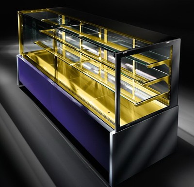 Кондитерская витрина Criocabin ELISIR EL200 2500 (встроенный агрегат, золотистая выкладка)