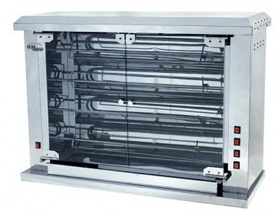 Гриль шампурный электрический Ф4Ш2Э (задняя стенка стекло)