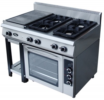 Плита газовая с закрытым и открытым пламенем Ф6ЖТЛСПДГ(п) (1+4) с комбинированной духовкой