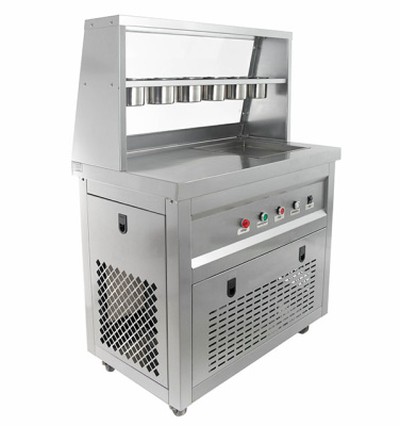 Фризер для ролл мороженого KCB-1F Foodatlas (контейнеры, световой короб, стол для топпингов)