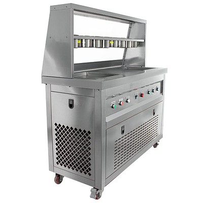 Фризер для ролл мороженого KCB-2F Foodatlas (контейнеры, свет.короб, стол для топпингов, 2 компр)