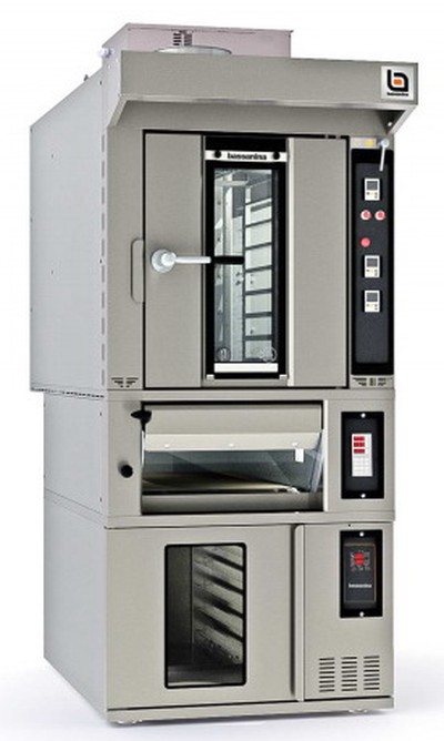 Печь ротационная Bassanina FR MINI COMBI 46.8 ГАЗ + подовая печь + расстойка FR MINI E46.PR