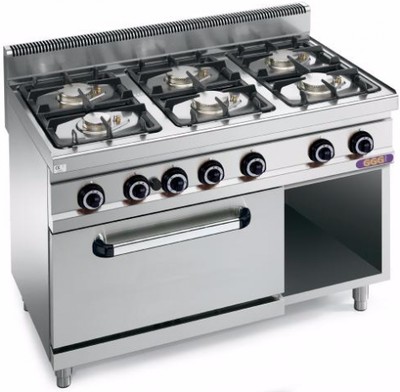 Плита газовая 6-конфорочная 600 серии Berto's G7F6PW+FG