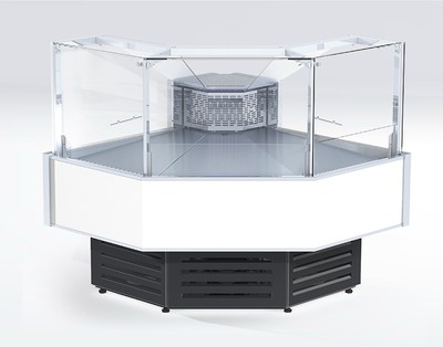 Холодильная витрина Cryspi Gamma Quadro IC 90 внутренный угол, без боковин (встроенный холод)