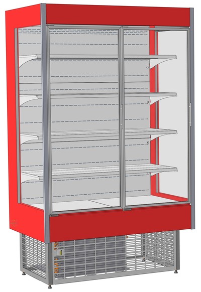 Пристенная горка Айсберг Олимпия-СН 1,25 Вынос, распашные двери