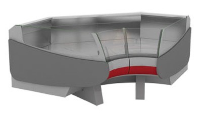 Холодильная витрина угловая Symphony IC SG 90° ВПС-2-0,353-1,623 Master (внутр.) снято с производств