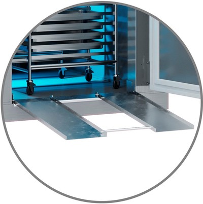 Пандус откидной для (80) для КХН расп. дверь