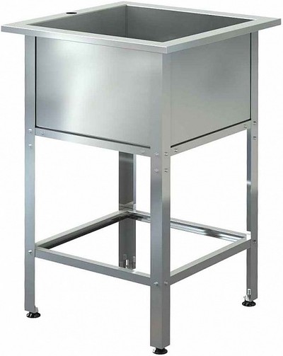 Ванна моечная сварная Финист ВМЛ-1 700х700х850, отв. под смеситель, каркас оцинк