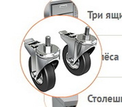 Колёса для холодильных столов HiCold SL / PZ