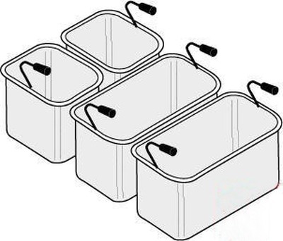 Корзины 2хGN1/3-200 и 2хGN1/6-200 для макароноварок Tecnoinox 