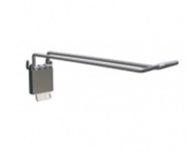 Крючок двойной с клеммой 300 мм (D48, хром, шаг 30 мм)