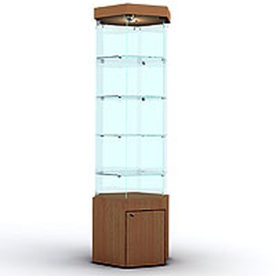 Витрина шестигранная малая с накопителем L600VSN2