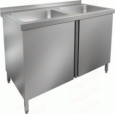Стол закрытый с двумя мойками НСЗ2М-10/7Б