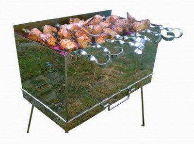 Туристический мангал-дипломат (угольный, переносной)