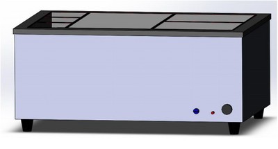 Мармит настольный для 2-х блюд Финист (сухой нагрев)
